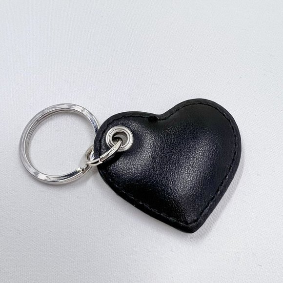 NWOT - New York & Company – Black Leather Bubble Heart Keychain - Picture 3 of 4
